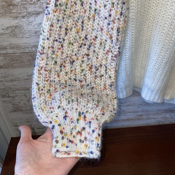 Andthewhy Tell Me Why Rainbow Color Sleeve Sweater Size M/L NWT - Picture 3 of 4